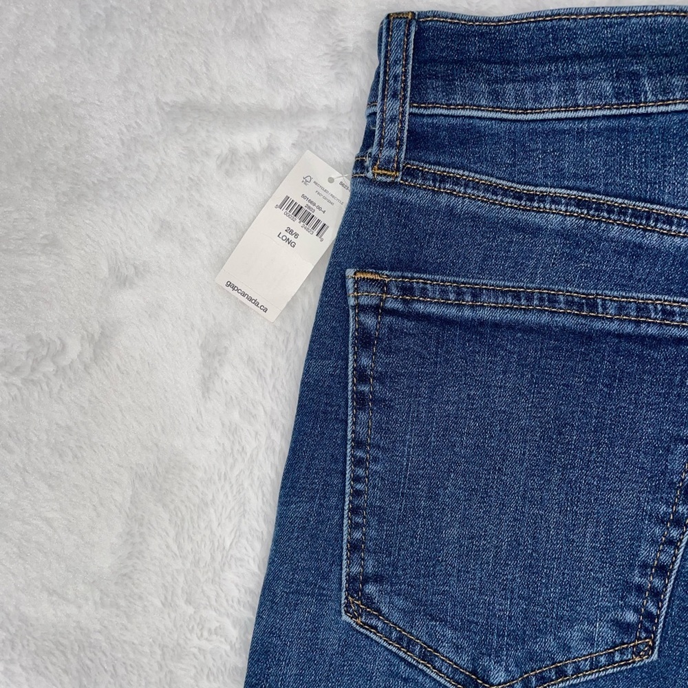 NWT Gap Long Skinny High Rise Stretch Denim Jeans Size 28 - Picture 9 of 11